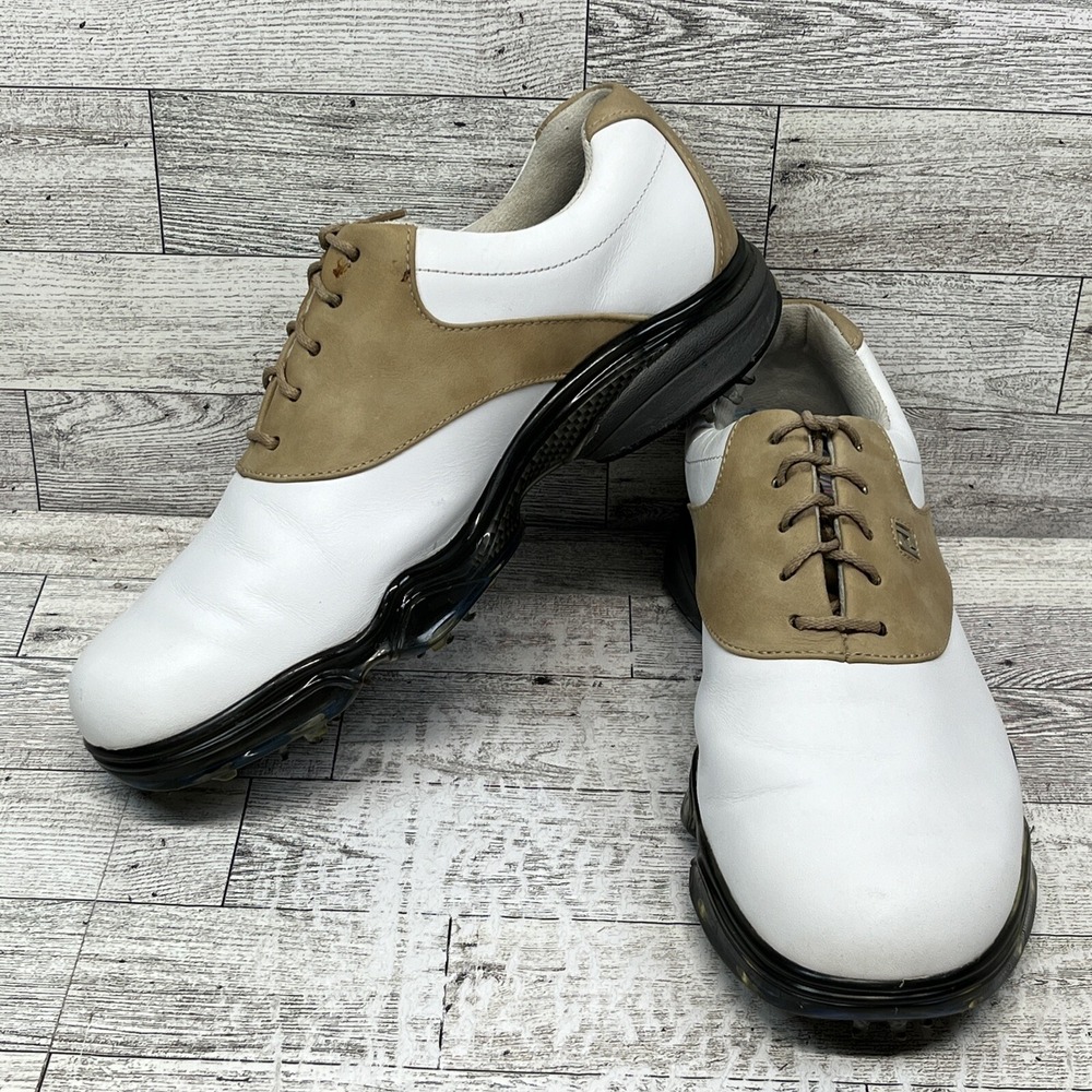 Footjoy Dryjoys 99152 White Tan Golf Shoes Women Size 7M